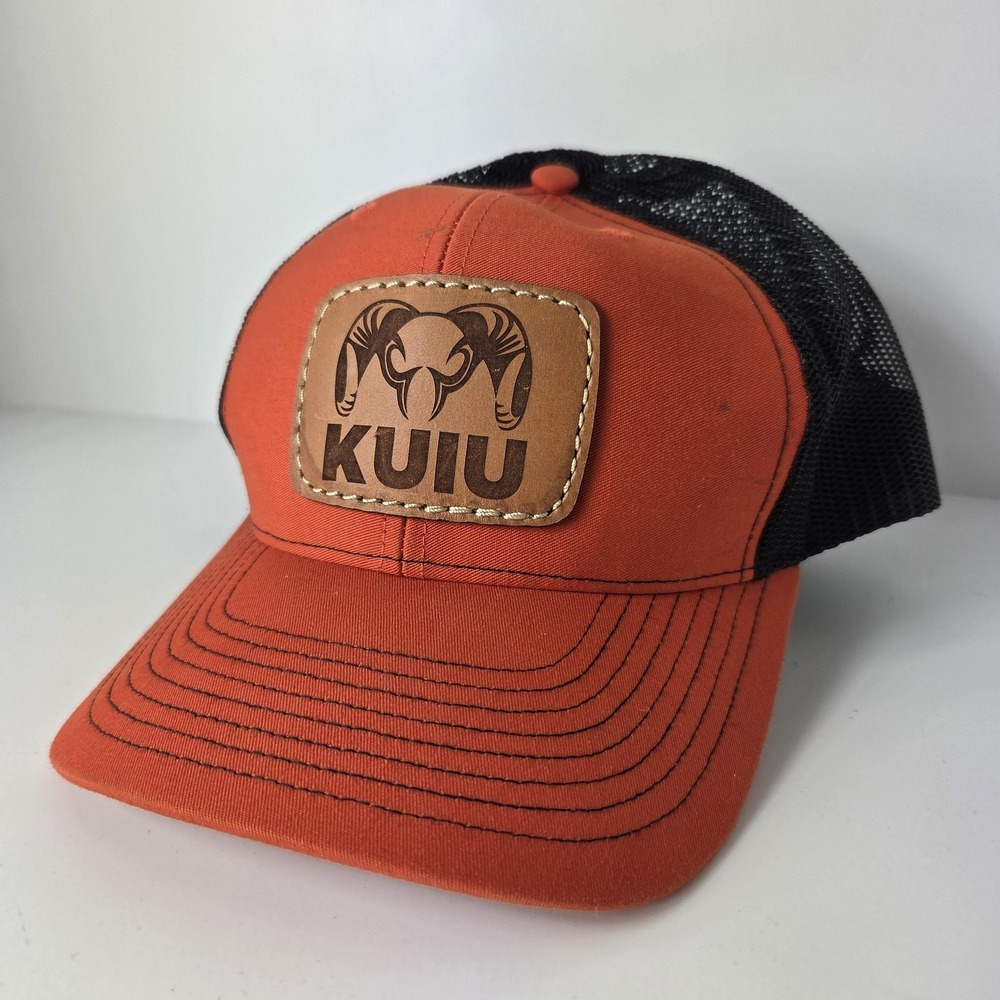 KUIU Hat Mens Orange Trucker Cap Mesh Snap Back One Size Hunting Outdoor